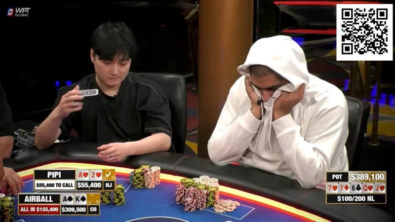 【牌手扑克】赔率7:1，竟在6位数底池被空气牌逼得弃掉坚果同花！