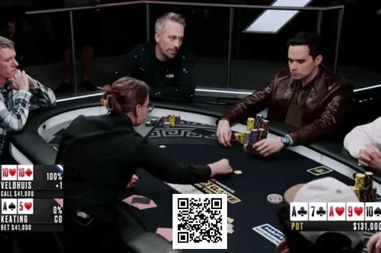 【牌手扑克】葫芦成牌却仅跟注,Veldhuis诡异决策引全场调侃!与Keating扑克对决再掀波澜