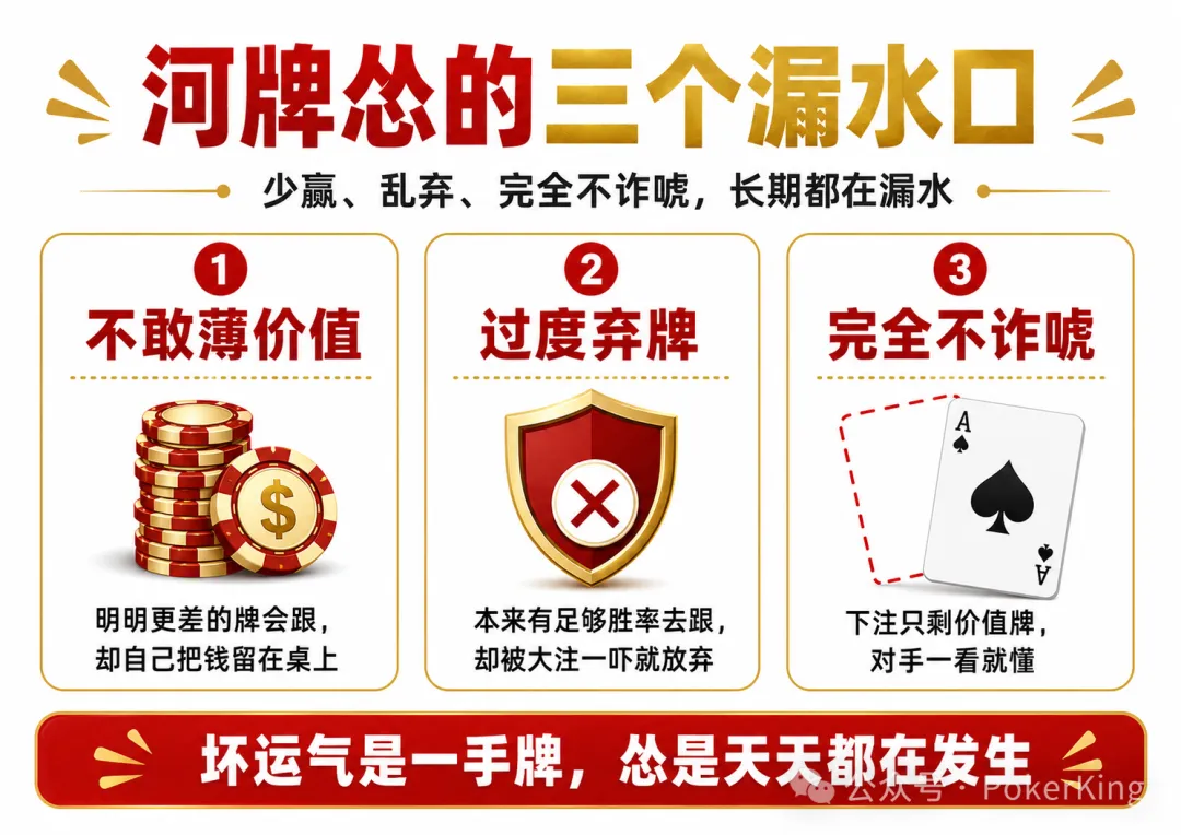 【牌手扑克】河牌“怂了”：你明明看见了价值，却没敢下注