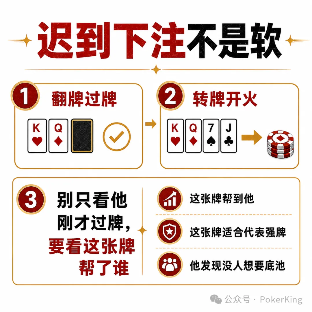 【牌手扑克】对手过牌后突然开火？别急着判断，先看这三样