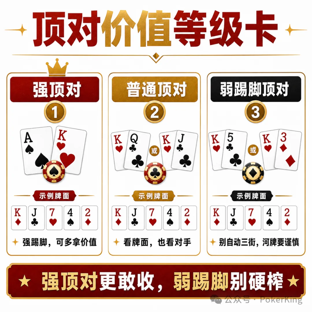 【牌手扑克】中了顶对,到底该下几条街?别一把就软了