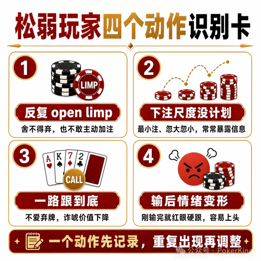 【牌手扑克】坐上牌桌,先别急着看牌:四个信号帮你识别桌上的“目标玩家”