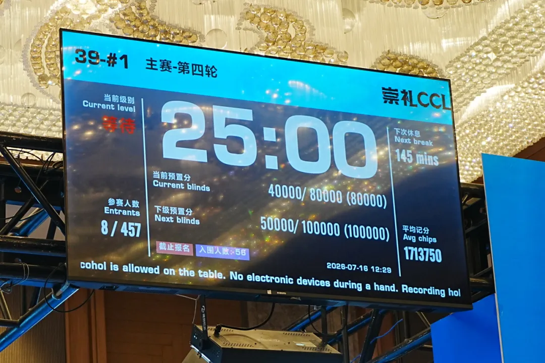 【牌手扑克】2026 CCL崇礼站圆满落幕:王澄浩加冕冠军,八人决赛桌鏖战至最后一刻