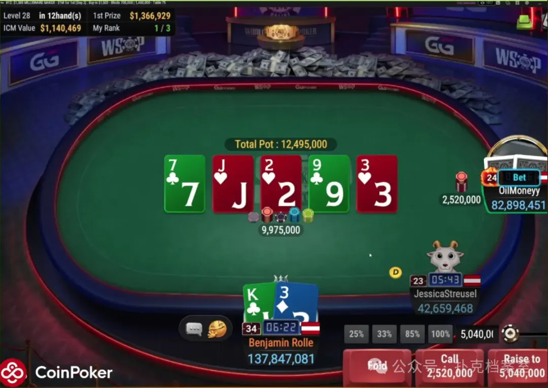 【牌手扑克】他用K3做Hero Call,赢下WSOP线上金手链:别拿ICM当借口,底池赔率才是真理
